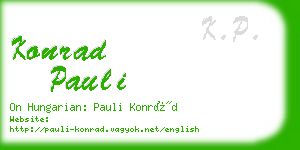 konrad pauli business card
